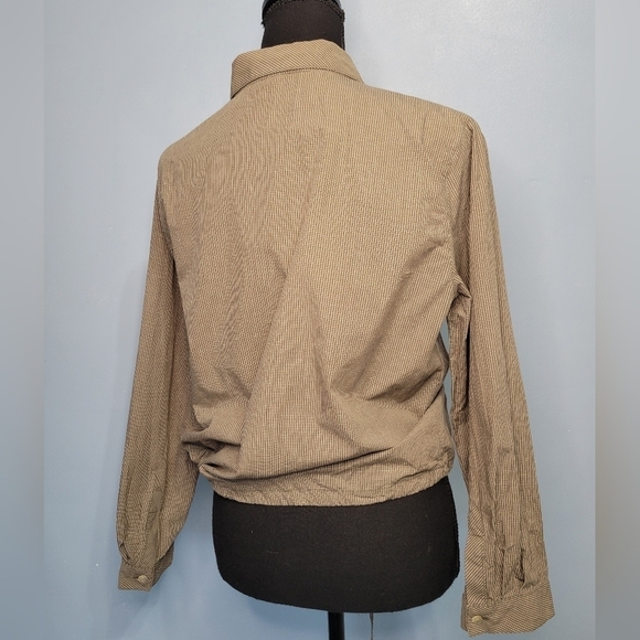 Misi Women's Micro Plaid Cottagecore Shirt Size Medium Gray - Picture 6 of 7